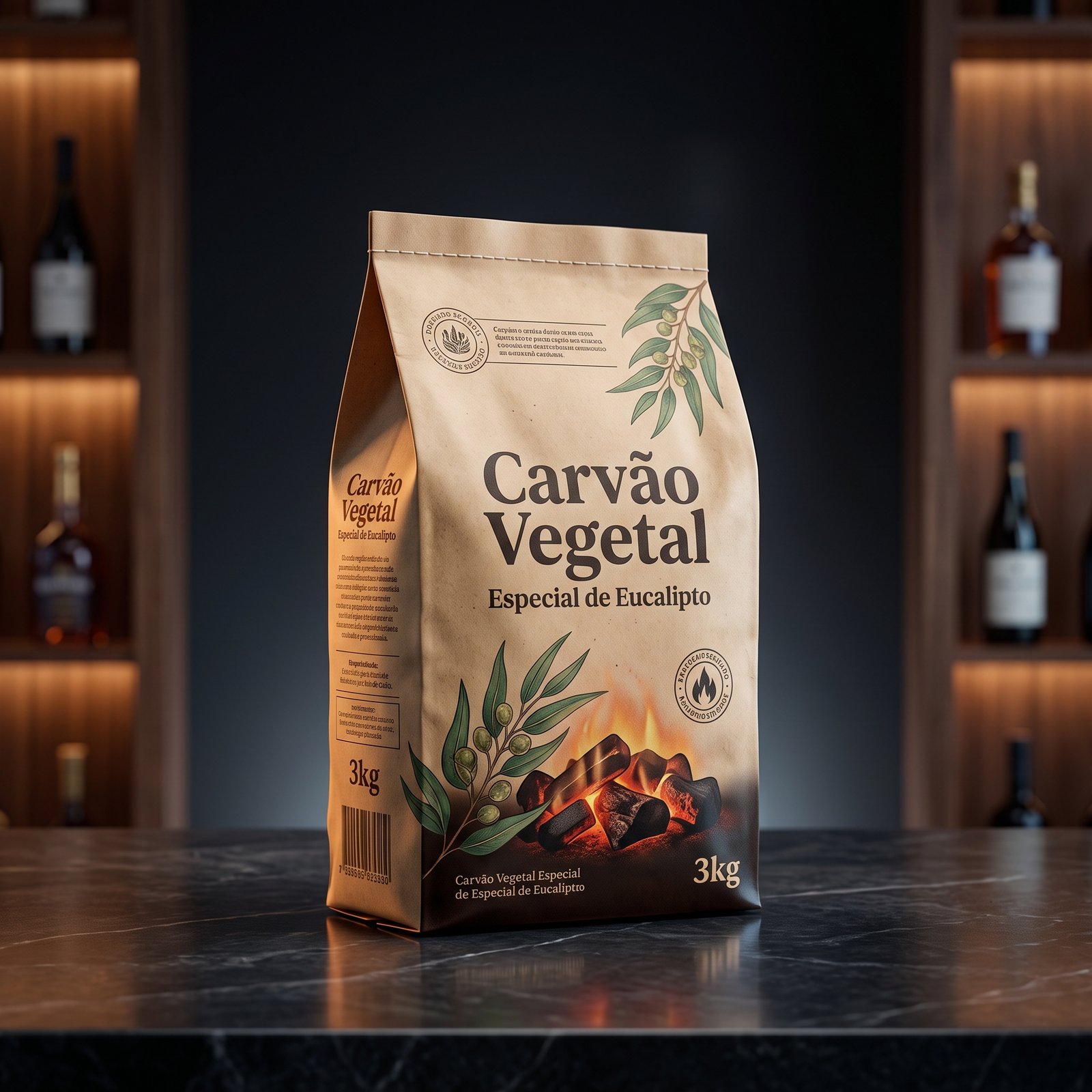 Carvão Vegetal Especial de Eucalipto 3kg